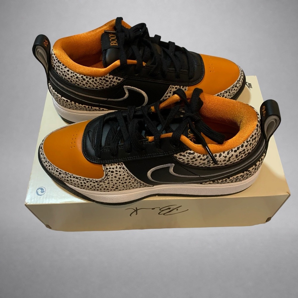Nike Book 1 Safari Men's Basketball Shoes Black/Orange Size 8